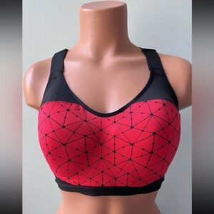 Victoria secret Red and Black Women's Sports Bra size 34DDD